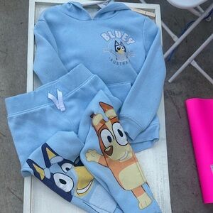 Bluey Kids' Blue Hoodie and Pants Set